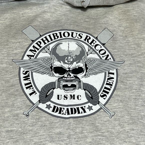 USMC - Amphibious Reconnaissance Hoodie Men’s size MEDIUM - Picture 2 of 6